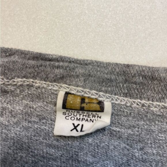 VINTAGE Gables Football 1971 Graphic T-shirt Women Large Gray 70s Single Stitch - Picture 7 of 9